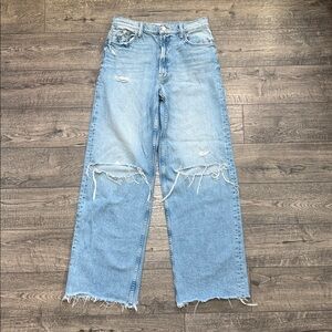 MOTHER High Waisted Spinner Zip Heel Chew